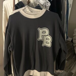 PLAYBOY PB Logo Sweatshirt in Black and Cream
